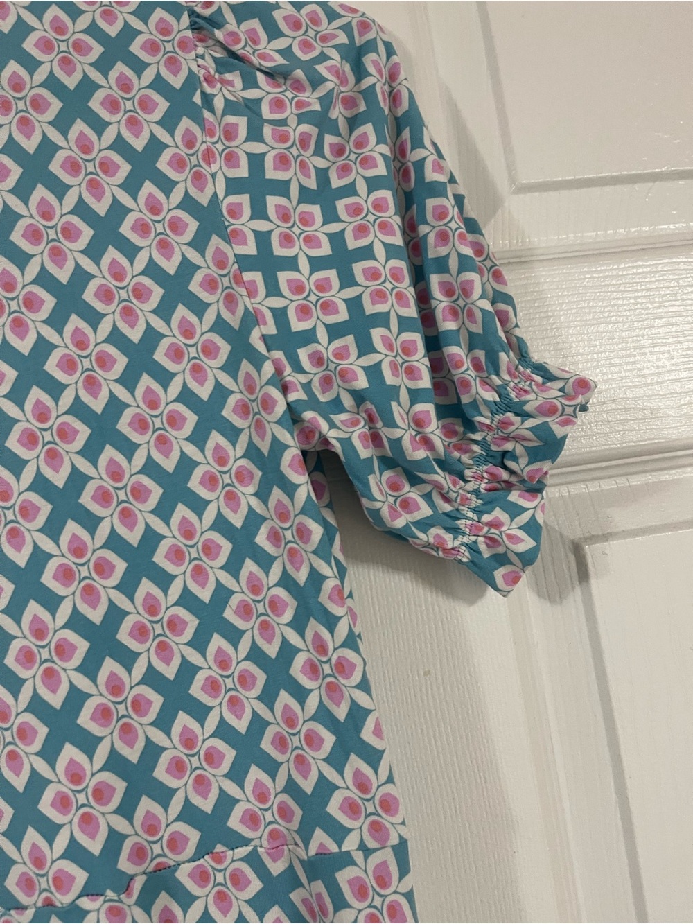 Boden Blue and Pink Floral-Patterned Dress - Picture 7 of 8
